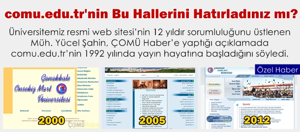 İşte comu.edu.tr’nin Eski Halleri