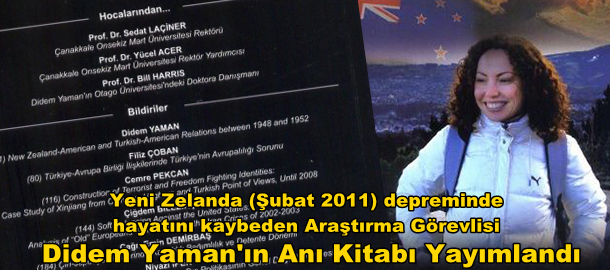 Didem Yaman’ın Anı Kitabı Yayımlandı