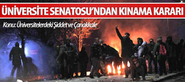 Üniversite Senatosu'ndan Kınama Kararı Çıktı