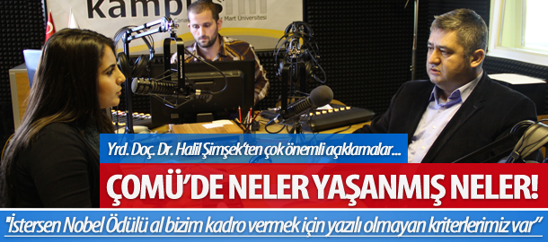 Yrd. Doç. Dr. Halil Şimşek'ten Önemli Açıklamalar