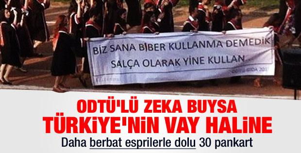 Odtu Mezuniyet Toreninden Kotu Esprili Pankartlar Comuhaber Com