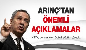 Arınç: TBB Başkanı kendisine vazife çıkarmış