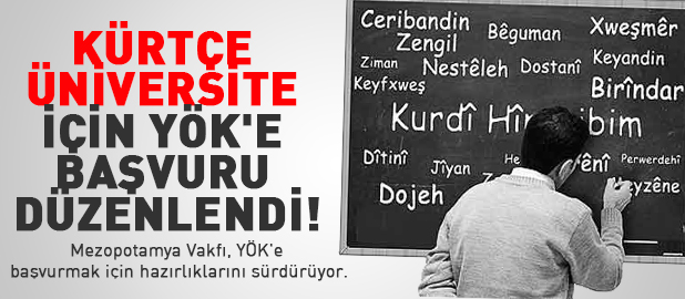 Kürtçe üniversite için YÖK’e başvuru düzenlendi!