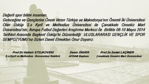 BESYO, Makedonya-Üsküp'te Uluslararası Sempozyum Düzenliyor