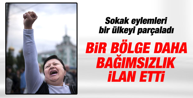 Ukrayna Lugansk bölgesinde bağımsızlık ilanı