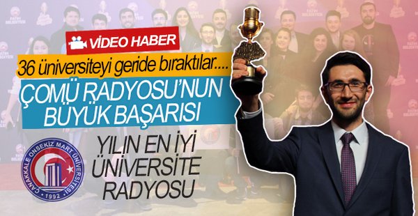 Yılın En İyi Üniversite Radyosu Ödülünü ÇOMÜ Radyosu Aldı