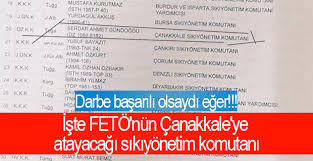 İşte FETÖ’nün Çanakkale’ye atayacağı sıkıyönetim komutanı