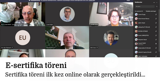 ÇOMÜ’de Bir İlk; E-Sertifika Töreni Gerçekleştirildi